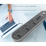 Wholesale Power Strip with 3 USB Port and 3 Outlet Socket Charging Station Surge Protector 10A and 5ft Cord